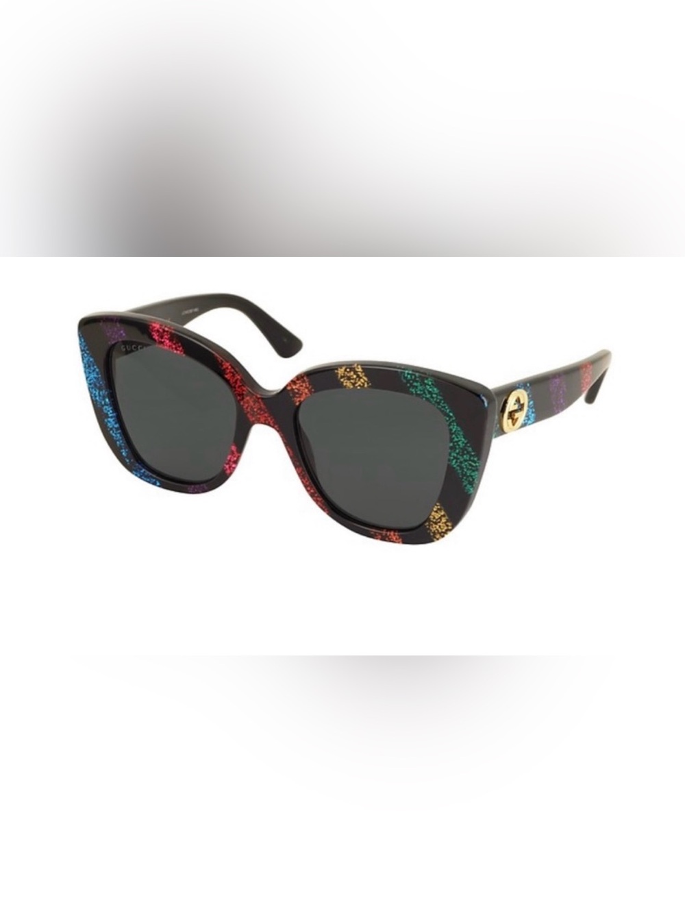 🌸 NEW GUCCI Rainbow Glitter Sunglasses Never Worn 100 % Authentic.